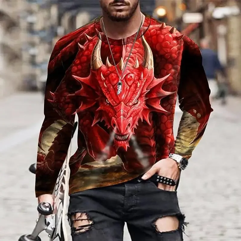 thumbnail image 1 of Camiseta de cuello redondo para hombre, sudaderas holgadas, camisetas de manga larga de una pieza, venta de alta marca, divertidas, tallas S y XXL, emo, nuevas, 1 of 4