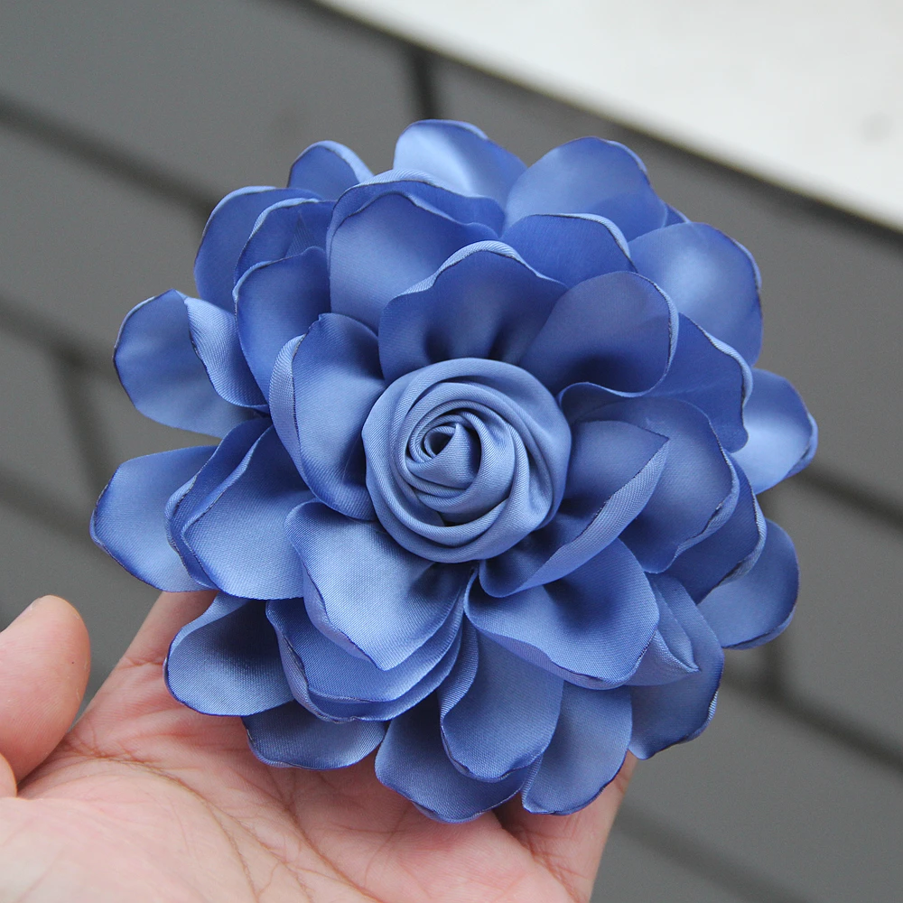 11 cm Koreanische Stoff Rose Blume Broschen für Frauen Elegante Corsage Schal Schnalle Hemd Kragen Pins Mode Schmuck Hochzeit Brosche – Detail 7
