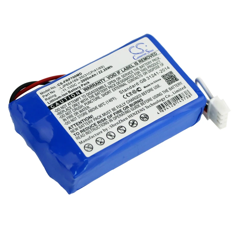 

Replacement Battery for Fresenius FBALCO0059, Infusion VP7 Pumps, Vp7 KAY0654169-3S(3ICP7/41/69), LJP654169-3S(31CP/41/69)