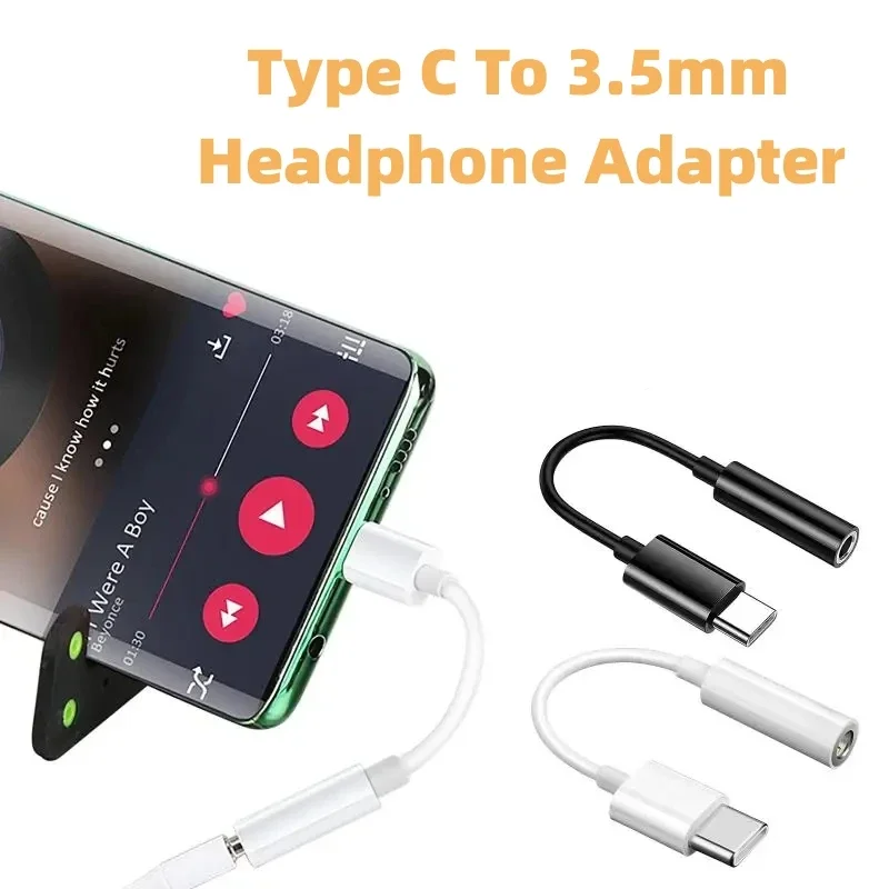 Type C To 3.5mm Headphone Jack Adapter Interface Auxiliary Audio USB-C Converter Earphone for Samsung Huawei Xiaomi CellPhone