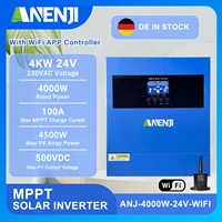 2KW 4KW 230V อินเวอร์เตอร์พลังงานแสงอาทิตย์ HYBRID Off Grid PURE Sine WAVE อินเวอร์เตอร์ MPPT Solar Controller BMS พร้อม WIFI 1