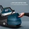 Professional Steam Station for Clothes, 1.1L Removable Tank, Fast 5