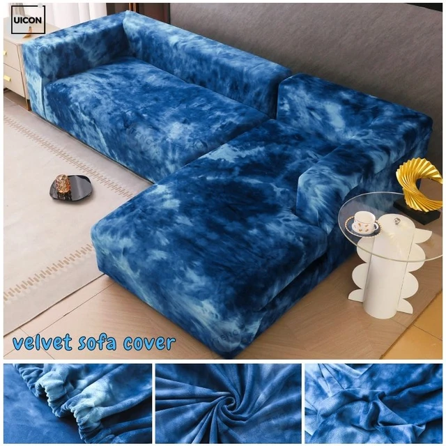 Silky Velvet Leather Sofa Covers warm Towel Couch Cover Full