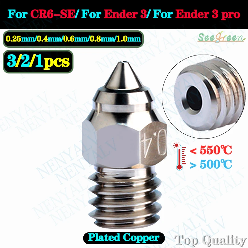 Per Ugello In Rame Placcato Cr6-Se Per Estrusore Sprite Cr-6 Se Ender 3 Ender3 Pro Max V2 Ender 5 Cr-10 Stampante 3D