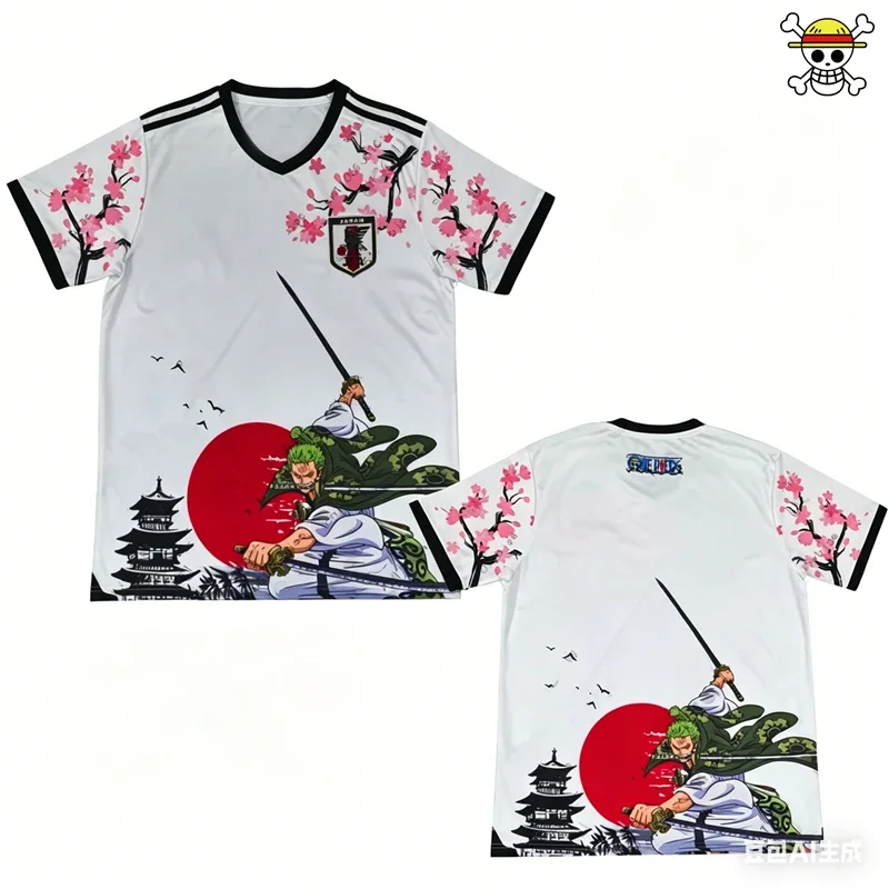 Neu eingetroffen: Herren-Einteiler-T-Shirt mit Monkey D. Luffy Anime-Grafik, kurzärmeliges, leichtes Sporttrikot für Kinder und Jungen