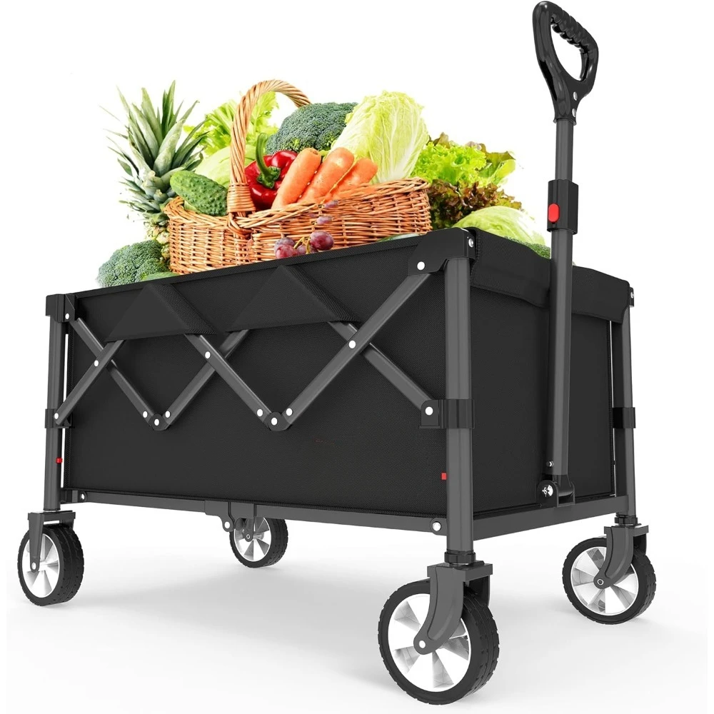 

Trolley Sports Camping Wagon Heavy-duty Foldable Station Wagon With Minimal Folding Camping and Gardening Garden Carts Supplies