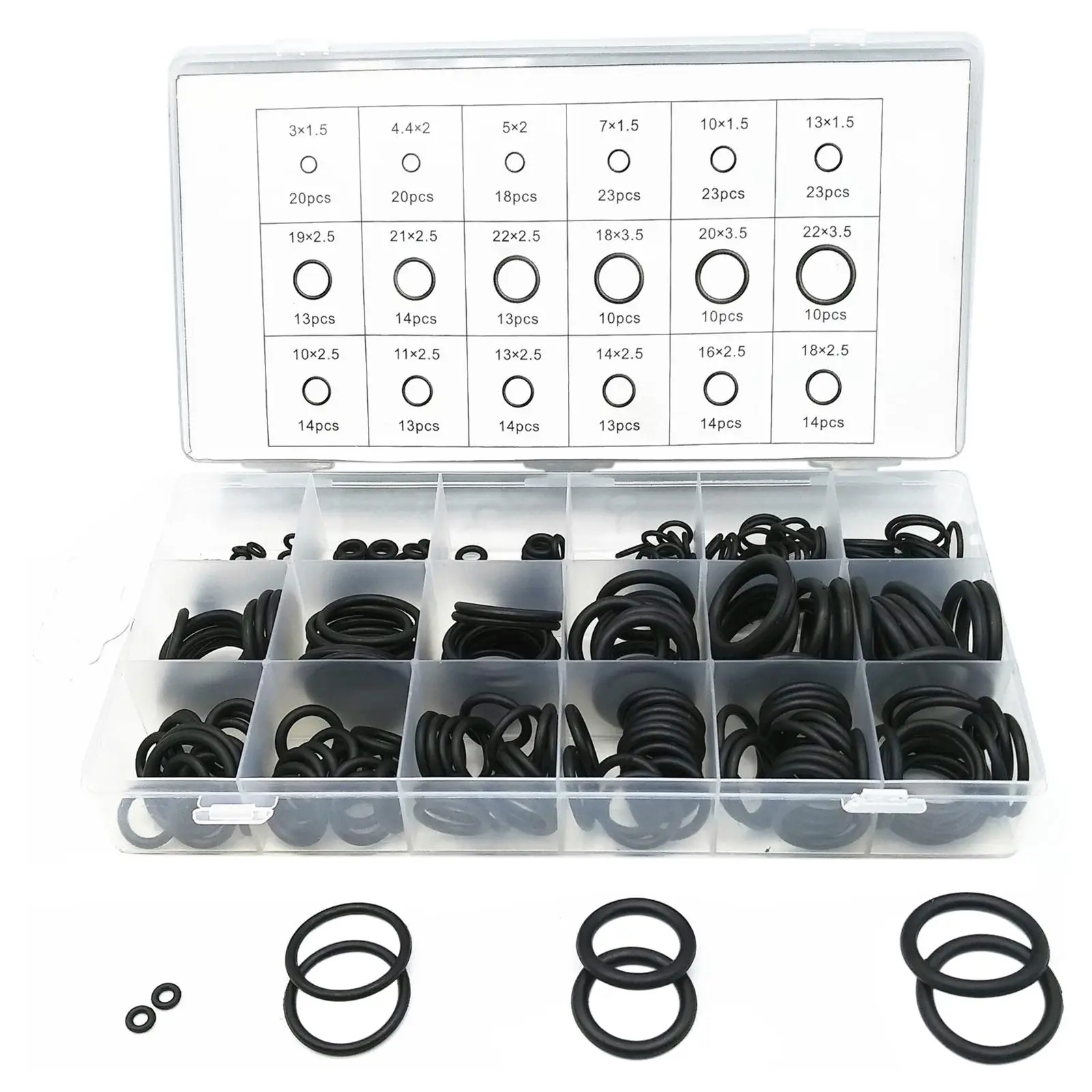 

279Pcs O Rings Assortment Set 18 Sizes for Air Conditioning Compressor