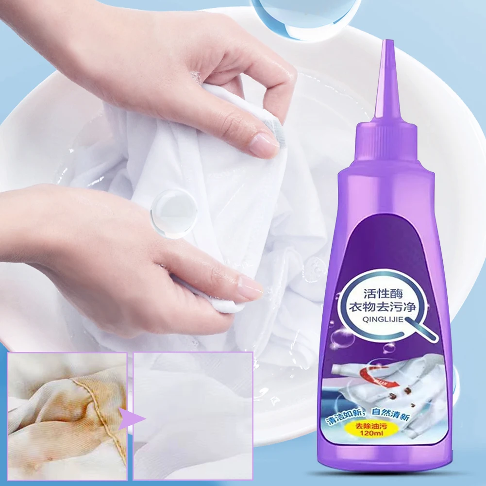 120 ML Laundry Detergent Liquid High Efficiency Active Enzyme Laundry Detergent T-shirt Underwear Degreaser Blossom