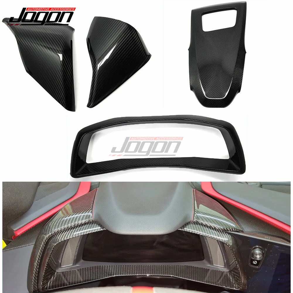 

Real Carbon Fiber For Corvette C8 Coupe Z51 2020-2022 Car Interior Center Console Dashborad Hood Panel Speedometer Cover Trim
