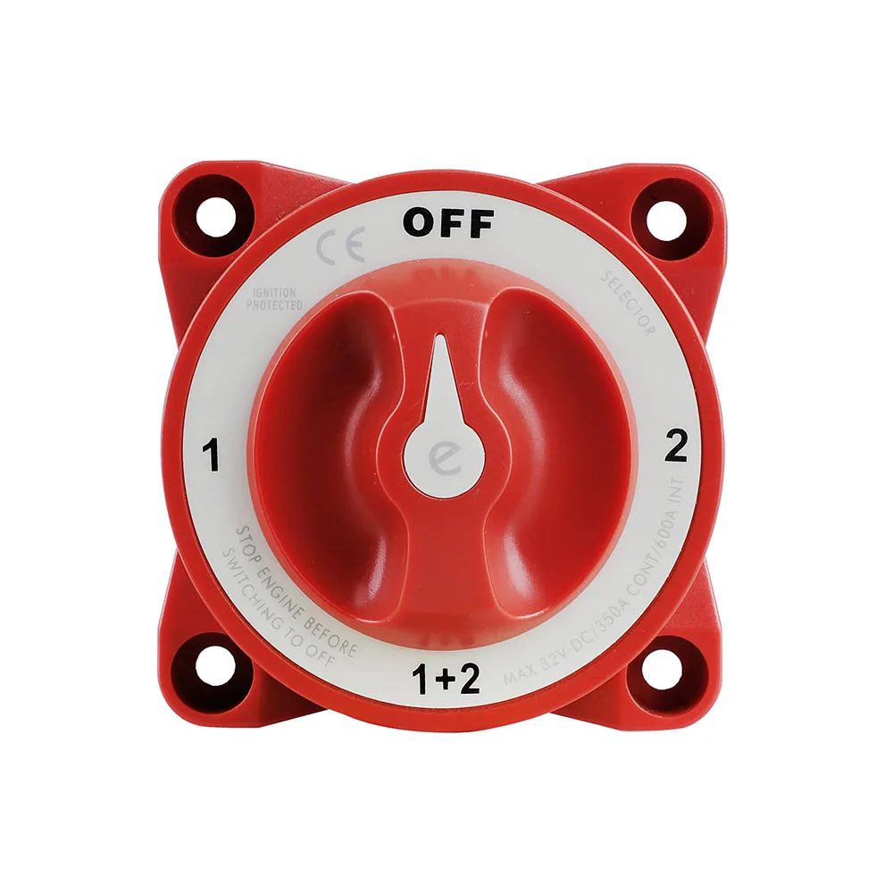 

Dual Battery Isolator Marine Switch 4 Position 350 Amp 12V Battery Switch