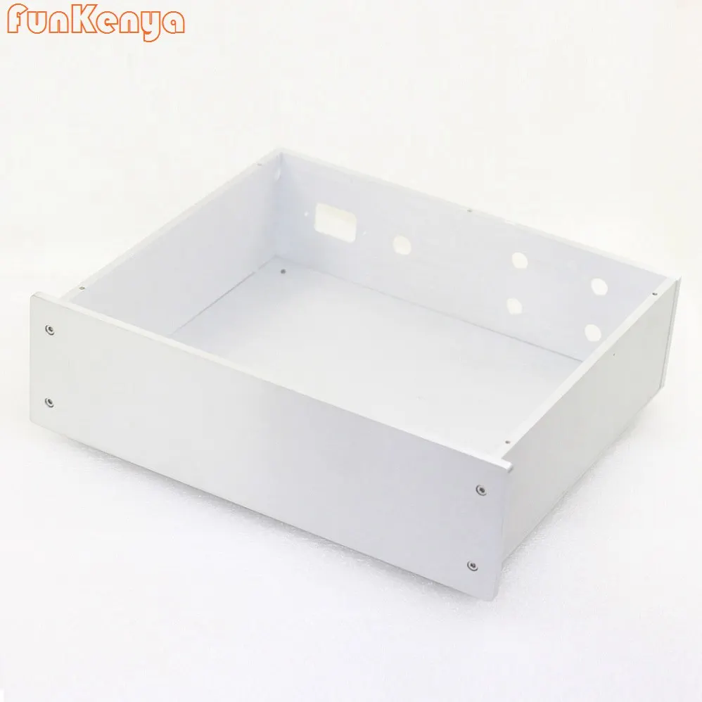 

Anodized Aluminum Silver Case 260×75×230mm DIY Power Amplifier Enclosure DAC Decoder Box Headphone Amp Cabinet DIY Shell PSU
