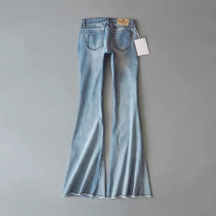 Vaqueros azules retro de cintura baja para mujer 2025, pantalones ajustados acampanados, vaqueros básicos ajustados de verano para mujer, vaqueros casuales de calle para mujer