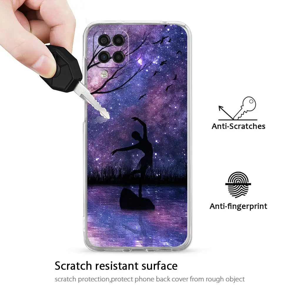 Elegant Swan Dance Ballet Clear Phone Case Cover