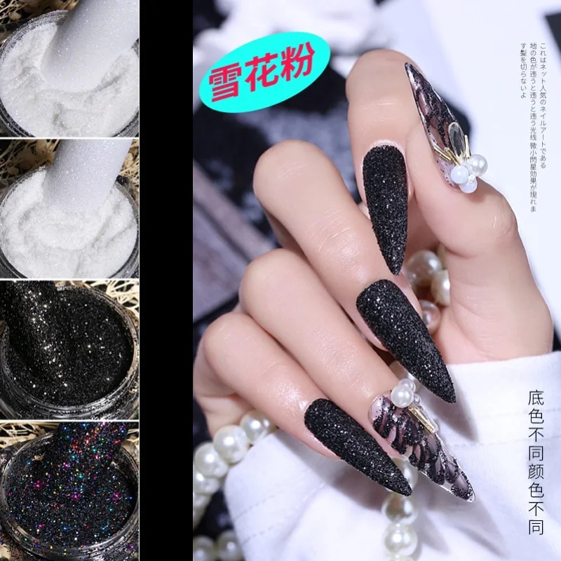 1box Sugar Nail Powder Black White Pigment Diy Sweater Snowflakes Winter  Nail Glitter Dust Acylic Nail Art Decoration Chmn01-08 - Nail Glitter -  AliExpress