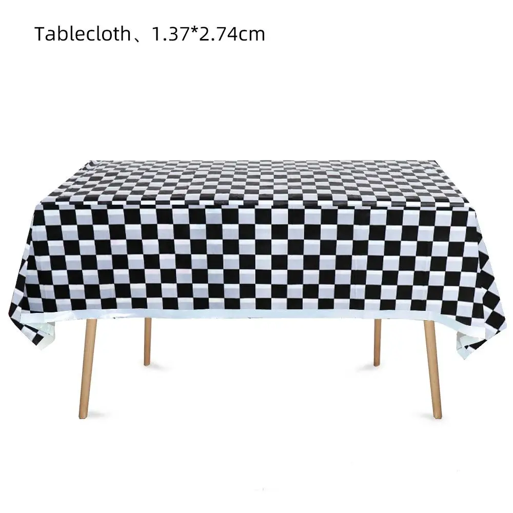 Racing Auto Geburtstag Party Dekoration Geschirr Set Tasse Teller Serviette Luftballons Banner Behänge Kuchen Topper Kinder Junge Party Liefert – Detail 8