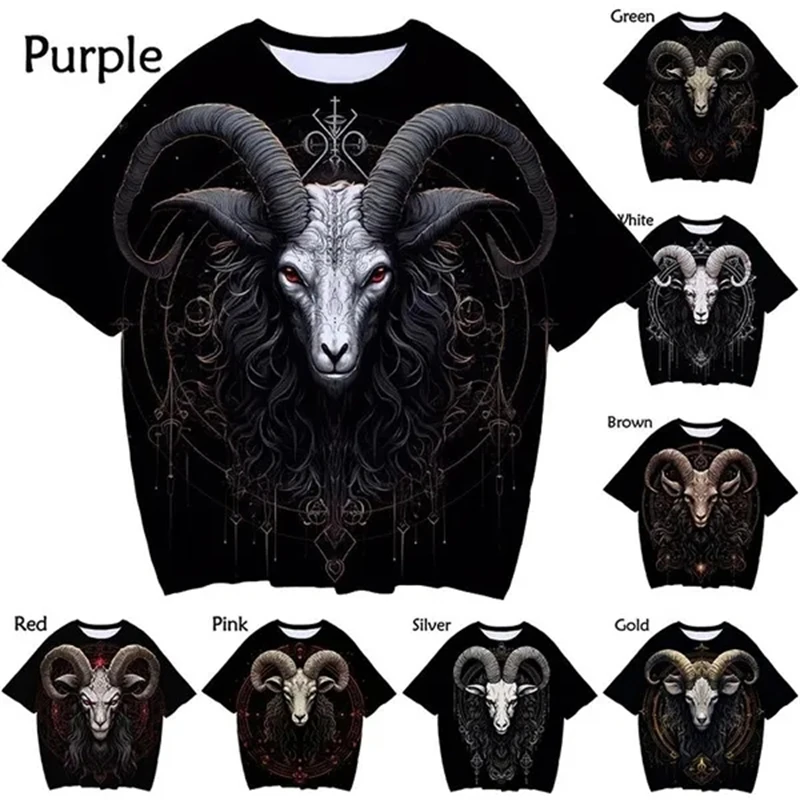 

Gothic Style 3D Printing T-Shirts Men's Street Fashion Hip Hop Harajuku Style Short Sleeve Tops Vintage Male Tees Animel Tshirt