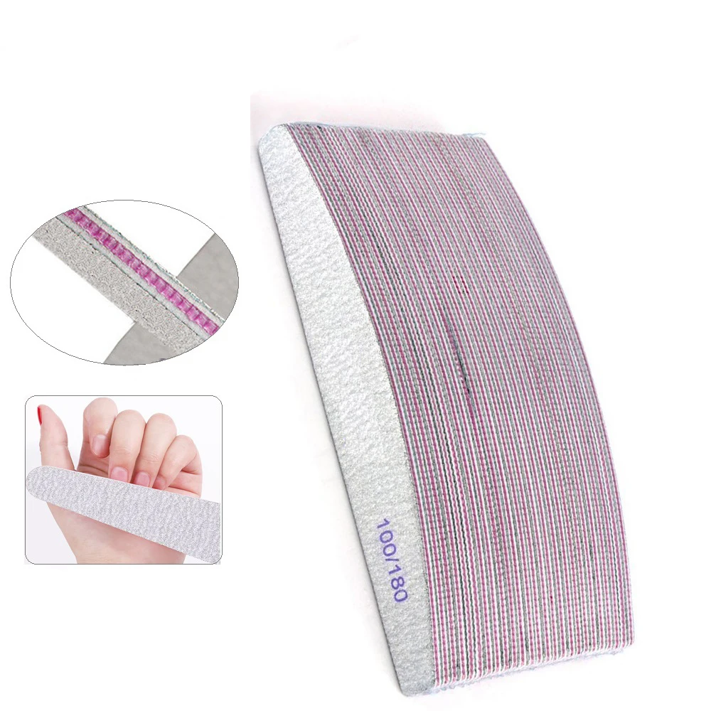 

Nail Polish Removal Tool Tools for Fingernail Toenail 6pcs Meniscus Shape 100X180 Coarse Sand Nail File Nail Manicure
