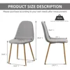 Dining Chairs Set of 4,Modern Upholstered Dining Room Chairs, Kitchen Chairs with Metal Legs, Comfortable Kitchen Chairs for Din 2