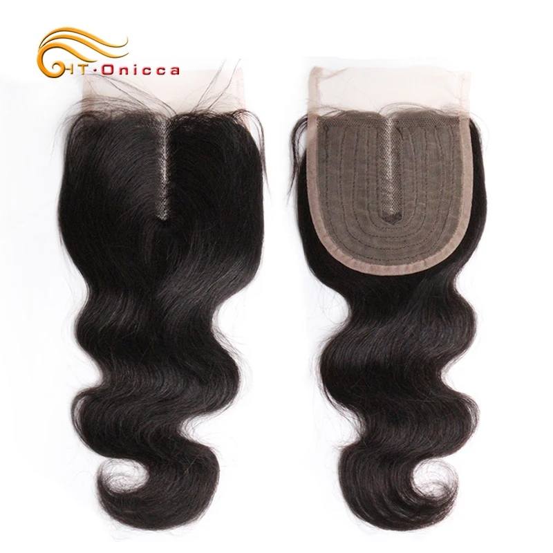 Body Wave Human Hair T Part Lace Closure Natural Color Meche Bresilienne Cheveux Humain Brazilian Closure Bodywave