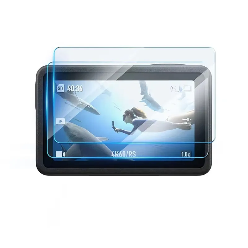 Pellicola Protettiva Vetro Temperato Per DJI Osmo Action 5 Pro - 2 Schermo + 2 Posteriore + 2 Obiettivo, Durezza 9H Anti-Graffi