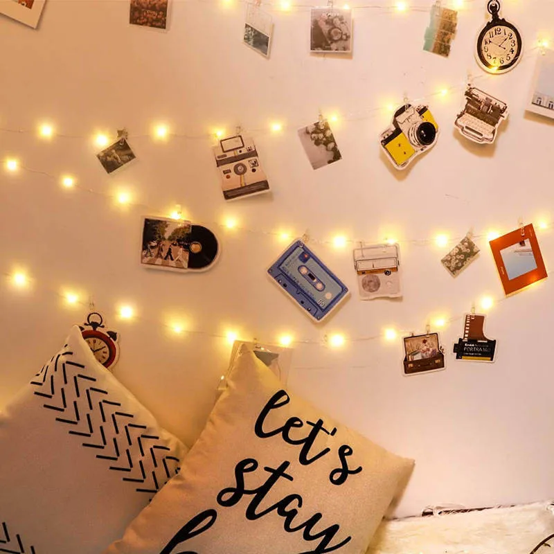 

Photo Clip LED String Lamp USB Battery LED Fairy Light Garland Christmas Lamp DIY Outdoor Party Wedding Holiday Decorations Lamp