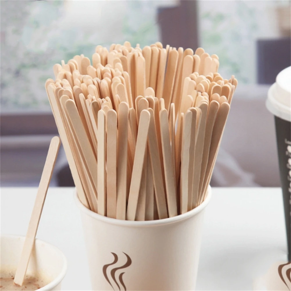 Wooden Coffee Stirrers Hot Drink Straws Cocktail Sticks For Wedding Party Bar Swizzle Drink Mixer Bar Muddler 14cm 18cm 19cm