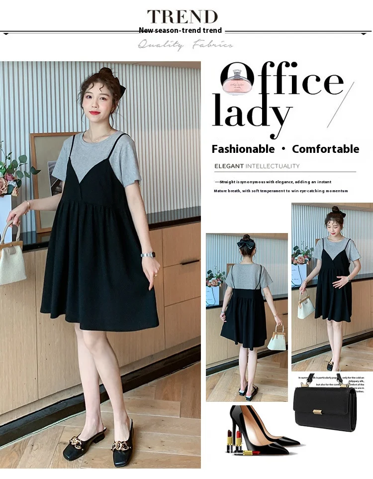 Summer Maternity Dress – Loose Two-Piece Style