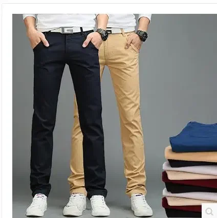 2023 summer New Casual Pants Men Cotton Slim Fit Chinos Fashion Male Brand Clothing Plus Size Trousers cargo pants streetwear 4
