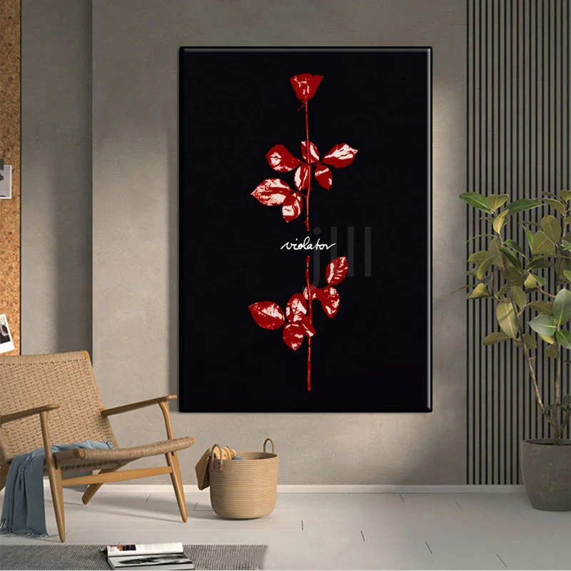 Depeche Mode-Violator Album Musicale Canvas Painting Singer Music Star Canvas Postre Art Print Per Soggiorno Nordic Home Decor