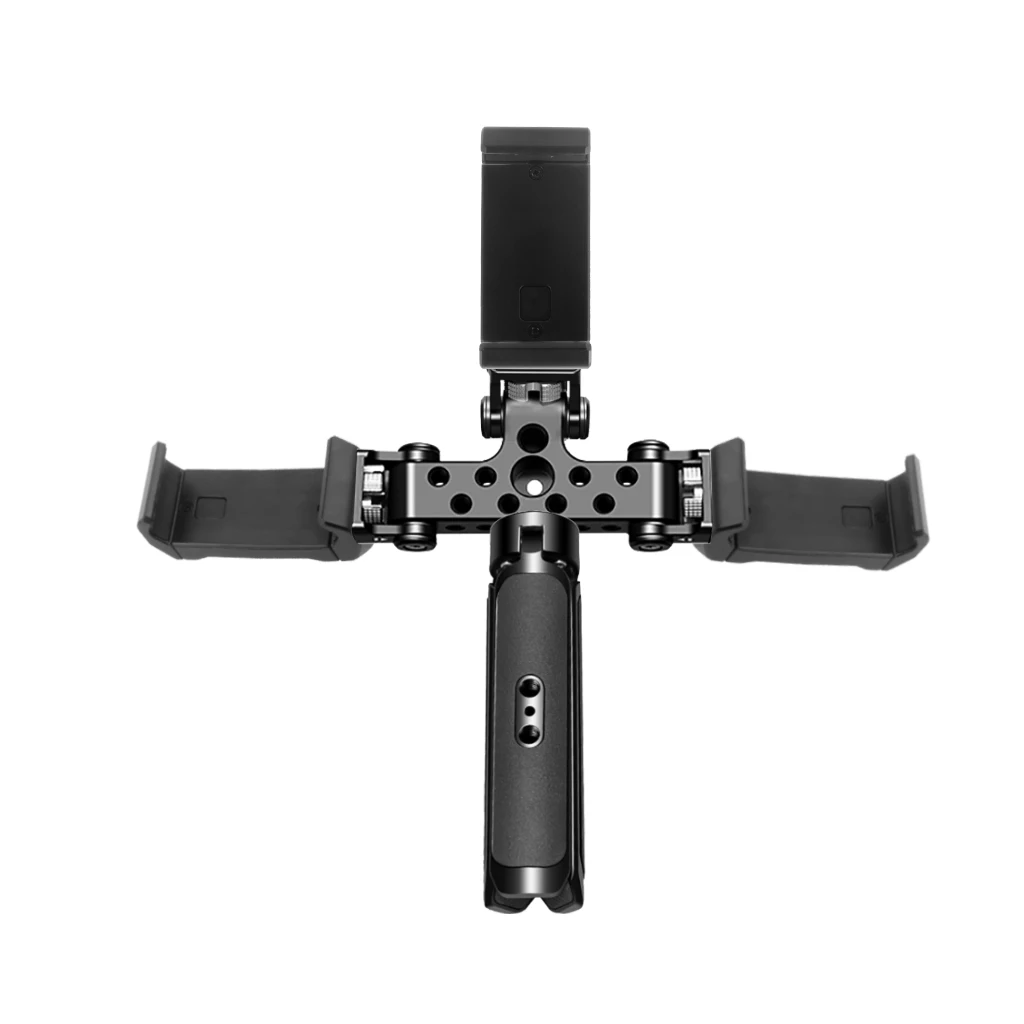 Multi-Station Live-Broadcast-Ständer Handy halter 1/4 Schraube Stativ 3-Positionen-Halterung für LED-Video Licht Selfie Stick Vlog – Detail 17