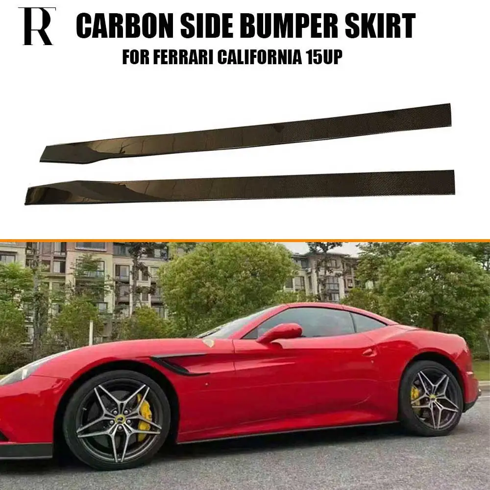 

Real Carbon Fiber Side Bumper Extension Splitter Spoiler Skirt for Ferrari New California 2015-UP Body Kit