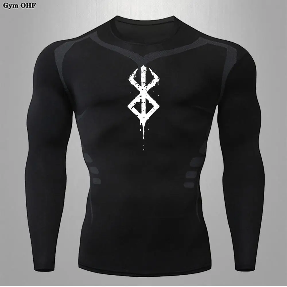Berserk Anime Quick Dry Men's Compression T-Shirt - Summer Short Sleeve Sports Top
