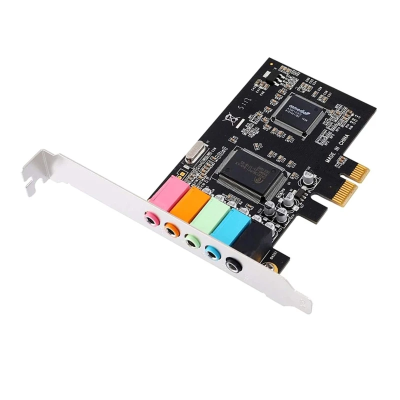 Звуковая карта AXYB PCIe 5 1 внутренняя звуковая 3D стерео PCI-e 32/64 бит PCI Express для ПК чип