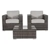 Fully Assembled 2-Person Rattan Wicker Seating Set with Cushions 1