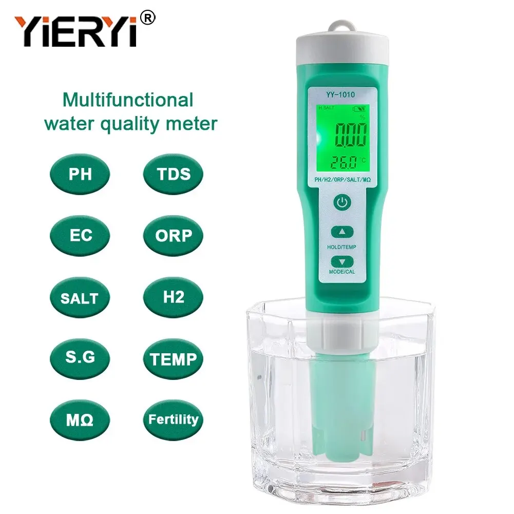 Advanced Water Quality Monitor for Pools and Aquariums - Multiparameter Testing Device