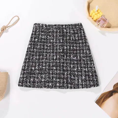 Skirt Mini Skirts Autumn and Winter Korean Style High Waist Tweed Hip Skirt Sexy Skirt for Sex Pencil Skirt 2022