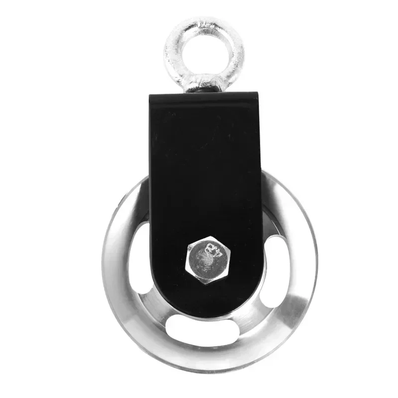 Cargo Lifting Loading DIY Fitness Equipment Aluminum Pulley With Bracket  Flexible Bearings Silent Wheel Diameter 73 88 93mm 4