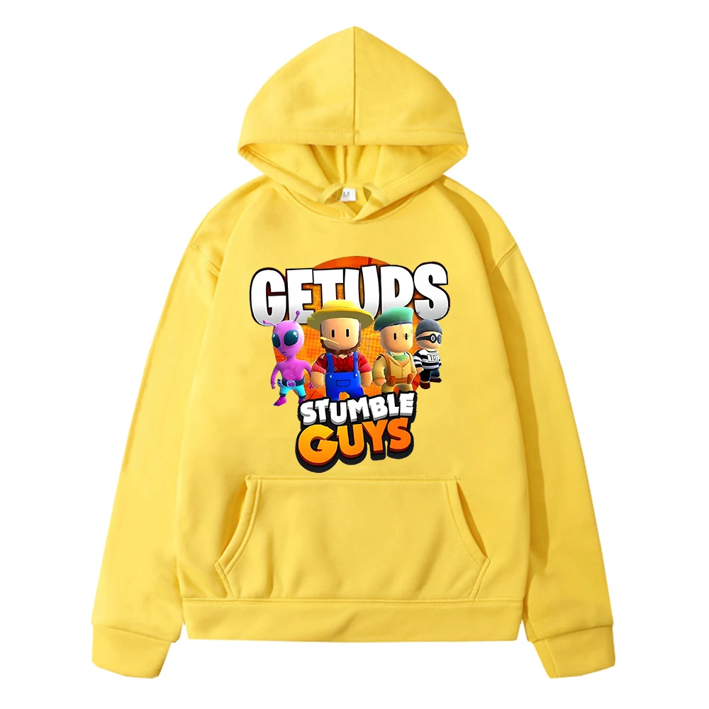 

Stumble Guys anime hoodie Autumn winter Sweatshirt boy Jacket y2k sudadera Fleece pullover Game Kawaii Hoodies kids clothes girl