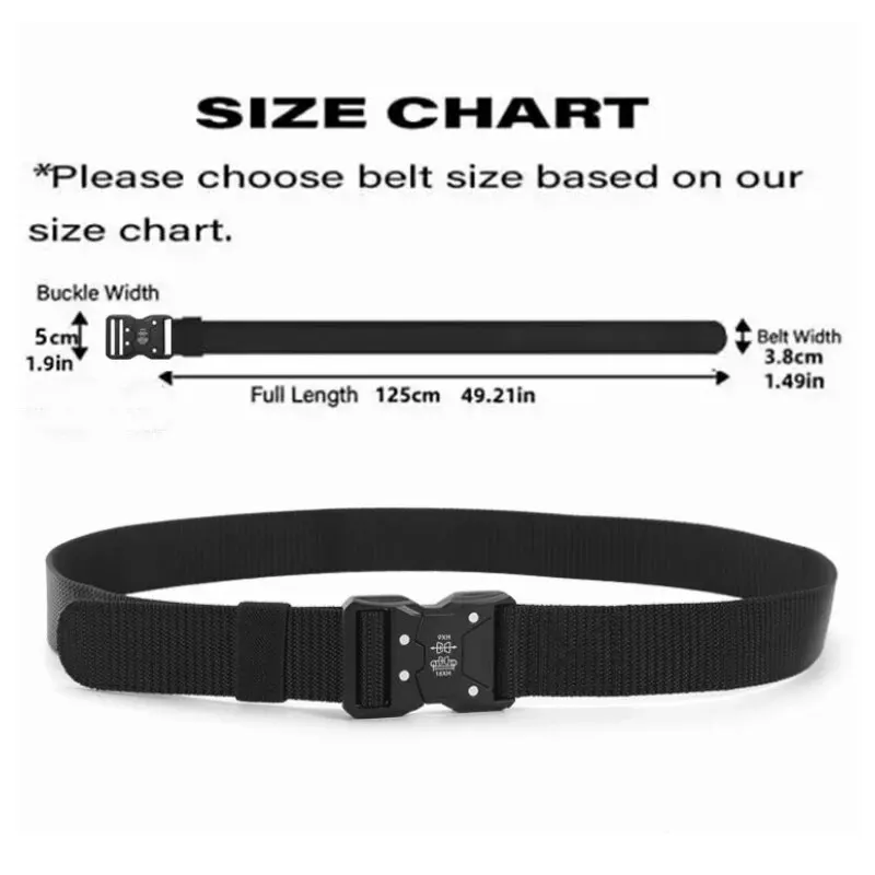 Canvas Belt Mens Belt Multi Function Belt For Outdoor Work Training Woven Canvas Denim