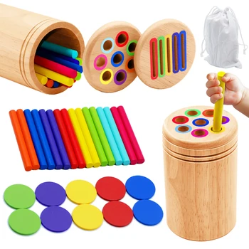Montessori Wooden Color & Shape Sorting Toy 1