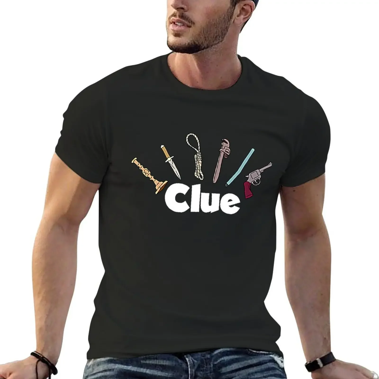 

Clue Logo T-shirt oversized animal prinfor boys graphics mens graphic t-shirts hip hop