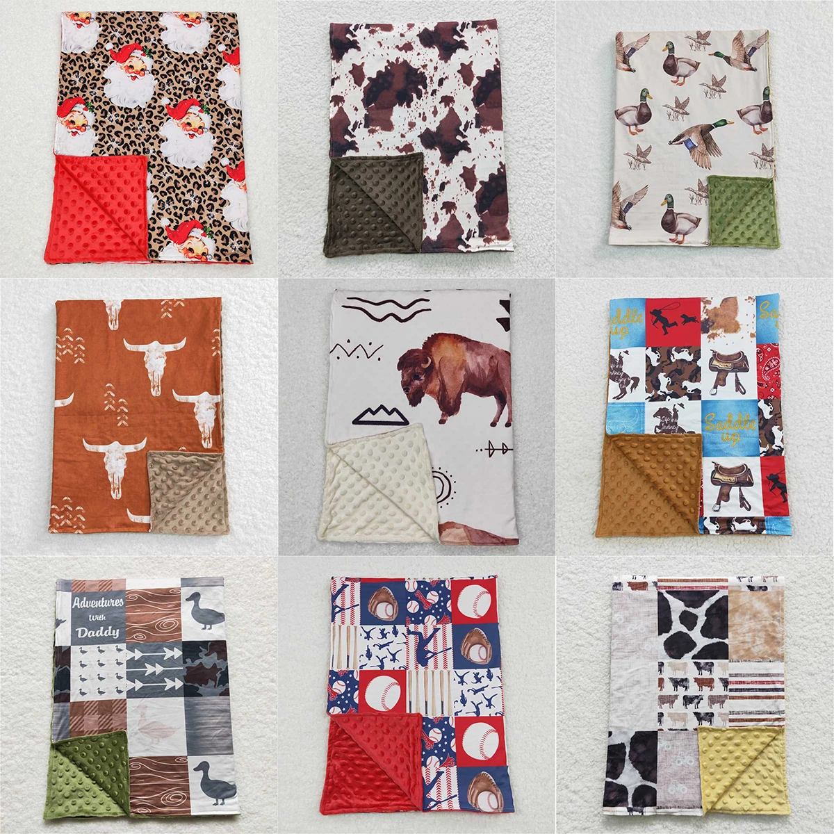 

Wholesale Boutique Christmas Kids Bedding Fleece Toddler Baby Boy Girl Santa Leopard Flannel Children Newborn Red Thin Quilt