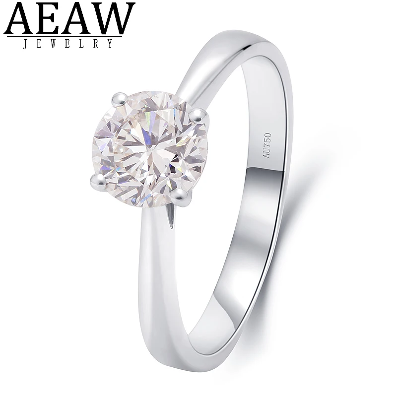 

Round Cut Real Lab Grown Diamond CVD 1.065ct Engagement Solid 14K Fine Ring for Women