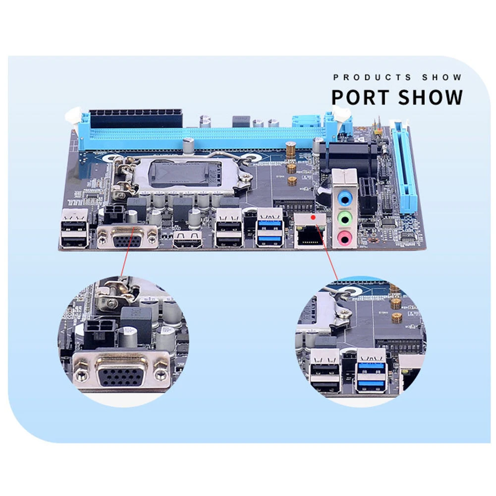 H81 Motherboard 16GB I/O Interface Micro-ATX LGA1150 PC Main Board Support SATA 3.0 2.0 PCI Express X16 X1 M.2 Nvme/NGFF Slot