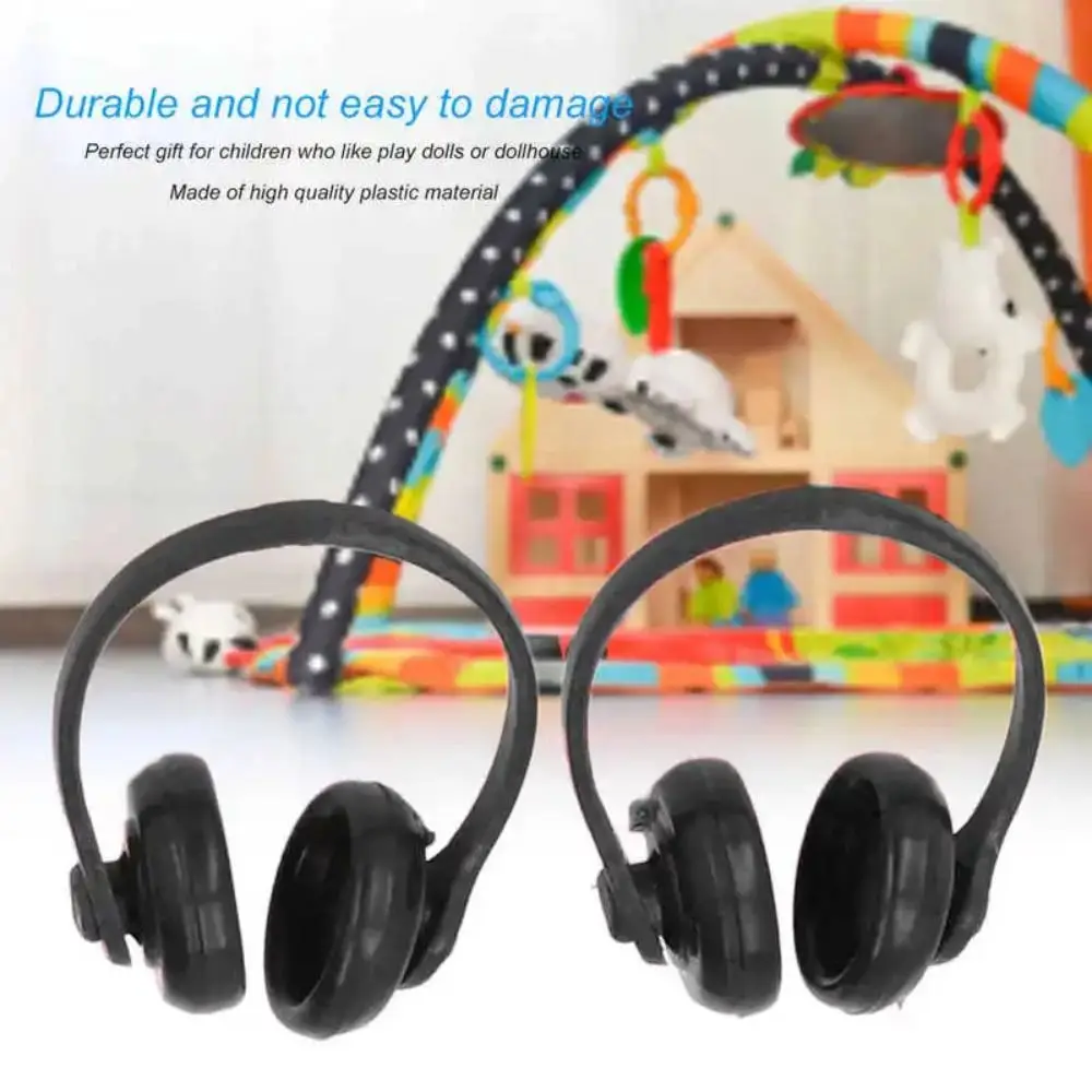 Dollhouse Props Dollhouse Headphone Model Classic Plastic Miniature Headset Model 1/12 Scale Miniatures Wireless Earphone