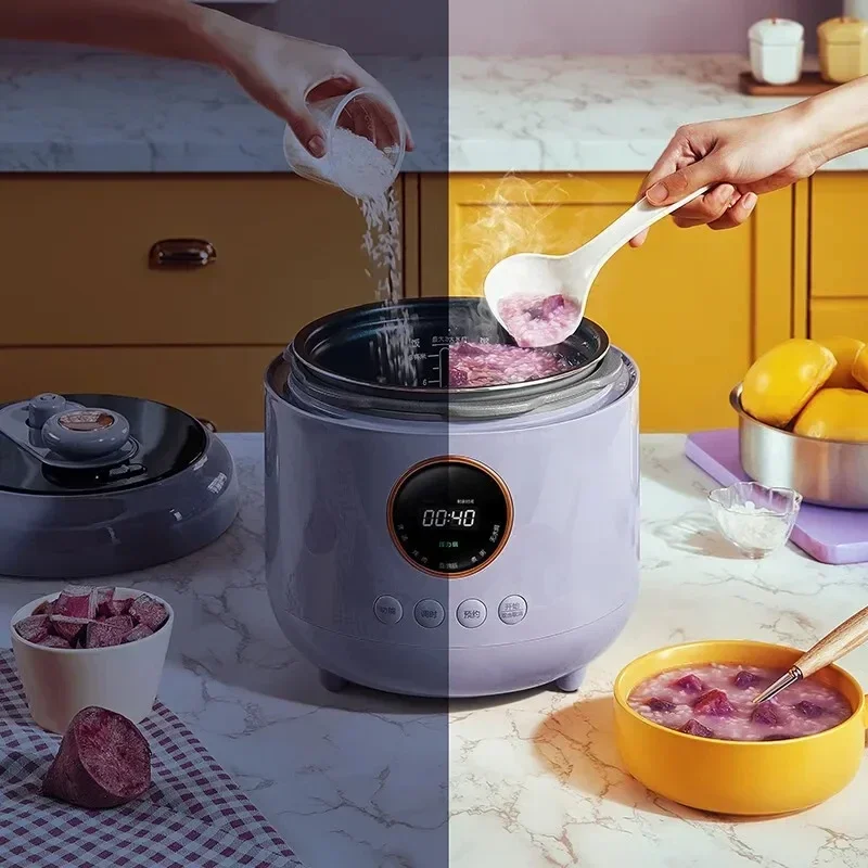 Daewoo Electric Pressure Cooker 4 Liters Mini Rice Cooker Intelligent Multi-functional Automatic Electric Cooker 2 Inner Pots 3