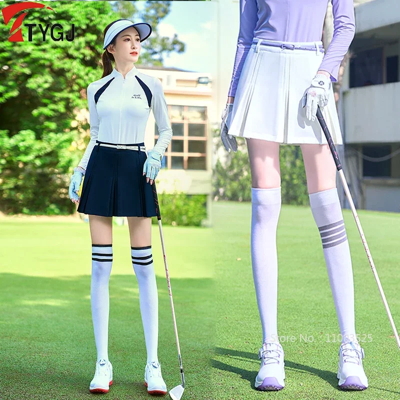 Ttygj Women High Waist Pleated Skirt Sport Golf Tennis Skirts A-lined Pickball Workout Athletic Skorts Lady Golf Sportswear