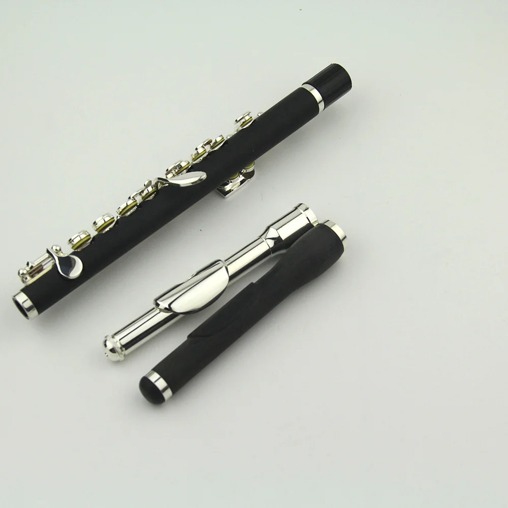 Flute Piccolo Cupronickel Silver Plated C Key Tone 16 Holes Piccolo 2 mouthpiece composite woodpipe body