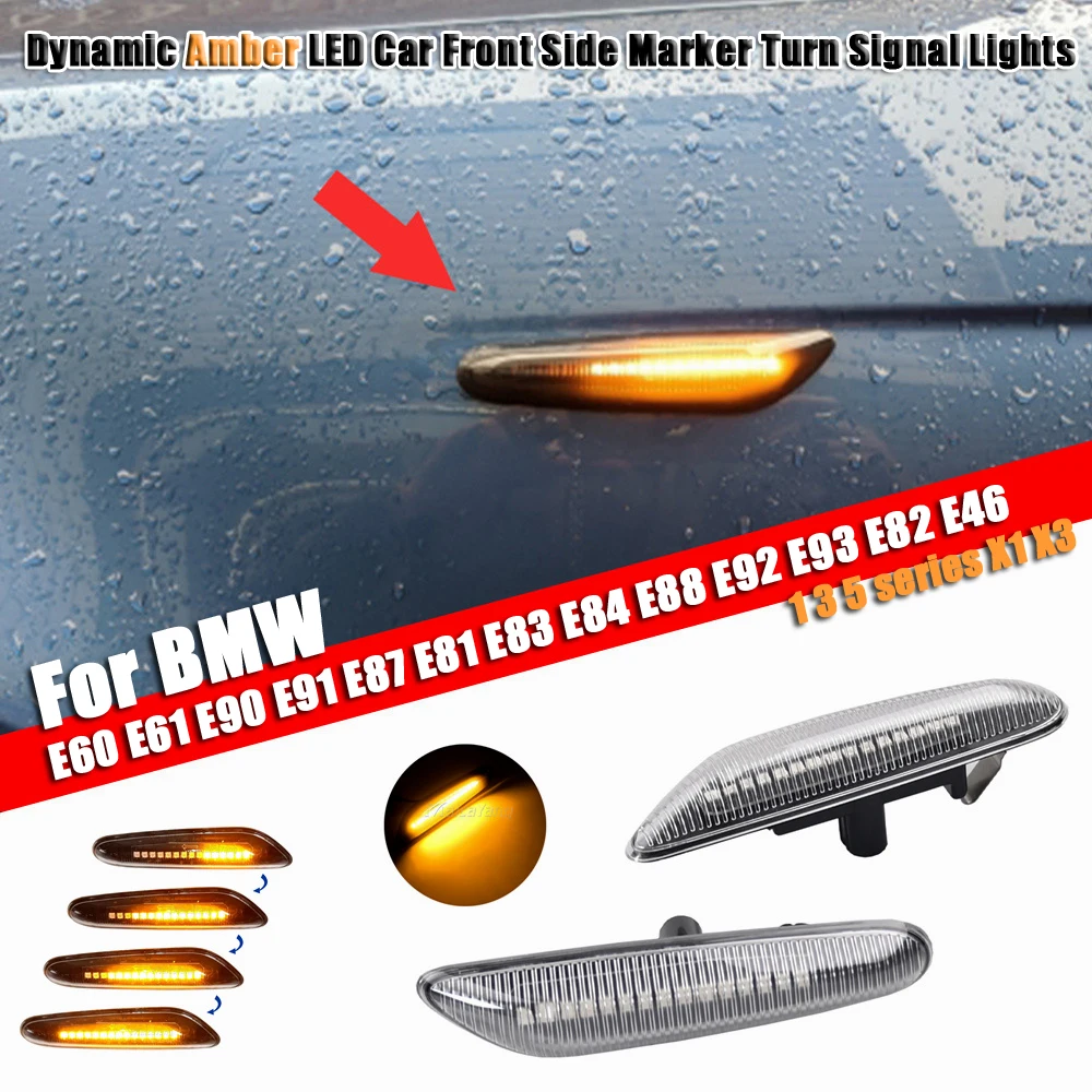Luz Intermitente Secuencial LED De Señal De Giro Lateral Compatible Con