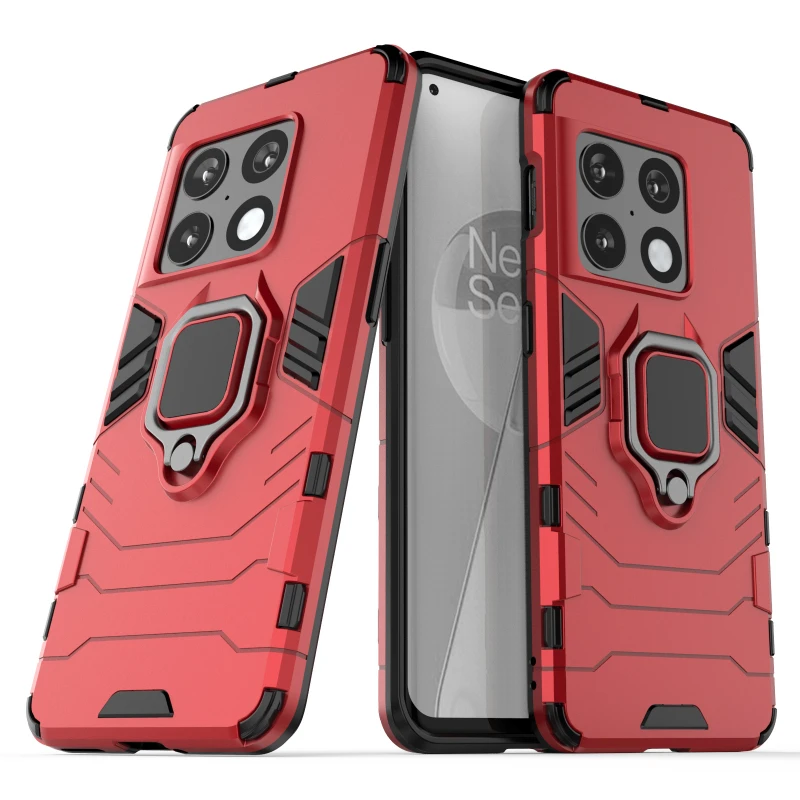 Shockproof Armor Phone Case with Metal Ring Holder and Magnetic Stand